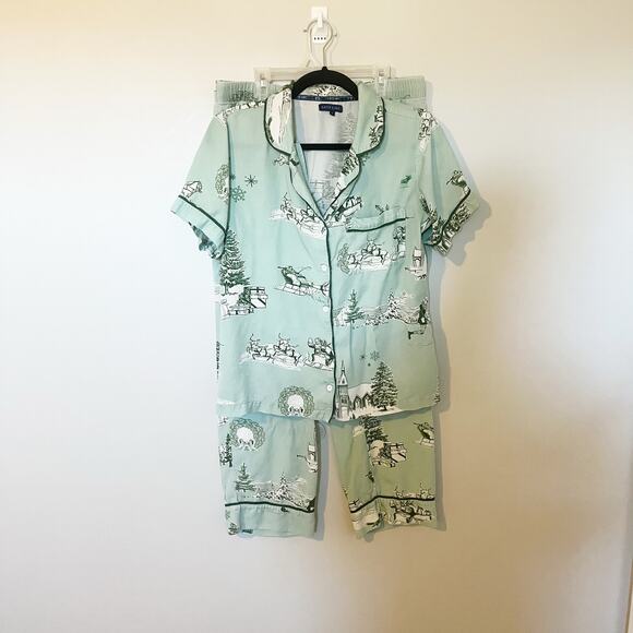 Katie Kime Holiday Toile Pajama Pant Set women’s small - Picture 1 of 10